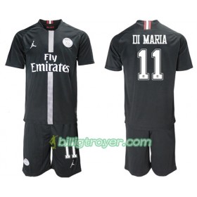 Billige Fotballdrakter Paris Saint Germain Di Maria 11 Jodan Svart Barn Tredjedraktsett 2018/19 Kortermet